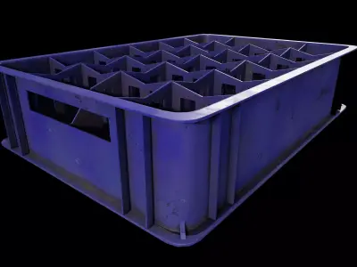 BottleCrate Low-poly 3D model