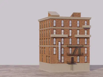 Modular Building Free low-poly 3D model
