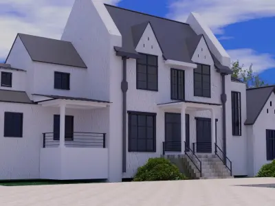 House with shutters 3D model