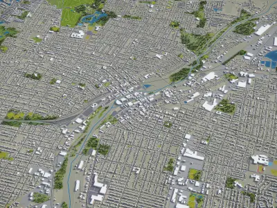 Aurora - City 3D Model Low-poly 3D model purchase