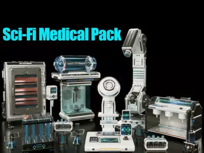 scifi medical equipment-modern laboratory  3D model