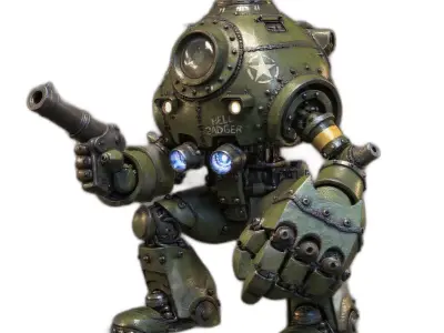 Heavy Combat Mech Robot 3D model