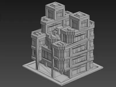 House Voxel - 23 Low-poly 3D model