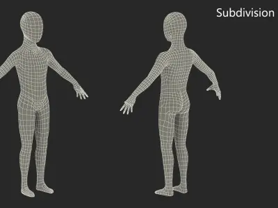  Black Mannequins Rigged for Cinema 4D Collection 