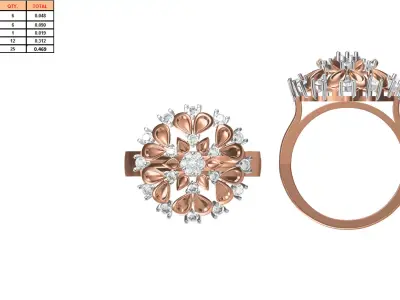Ladies-Elegant Stone Rings For Womens 109 3D print model