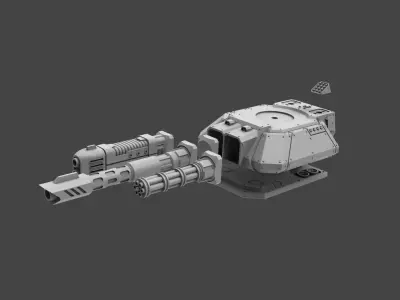 Armored Might MRHV - Slayer Turret and Weapons 3D print model