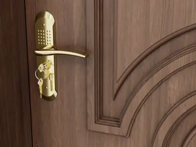 Wood door 3D model