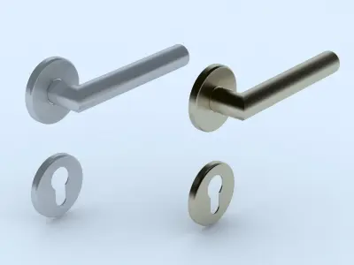 Door handle 3D model 4