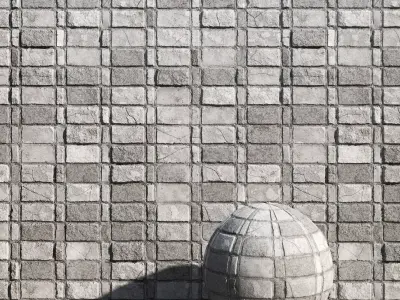 Brick-02-PBR-Seamless brick wall with ball Texture