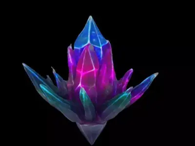 Universe Crystal  Low-poly 3D model