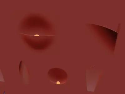 Minimalist Artistic Wall Light Set 3D model