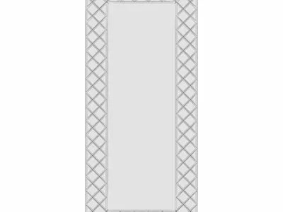 Venetian large floor and wall mirror 3D model