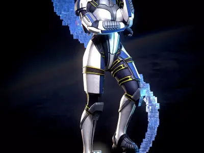 Mass Effect Fanart - Liara TSoni 3d print model Pose 2 3D print model