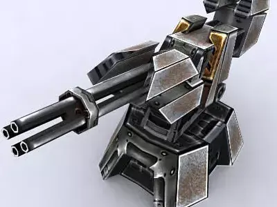 3DRT - Sci-Fi Forces - AA Gun 2  Low-poly 3D model