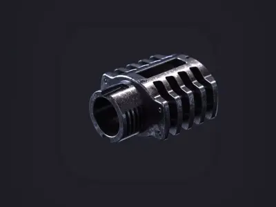 Muzzle brake industrial part  3D model
