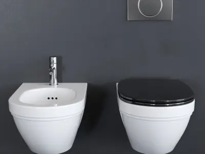 Ceramica Catalano Canova Royal Wall-Hung WC Low-poly 3D model