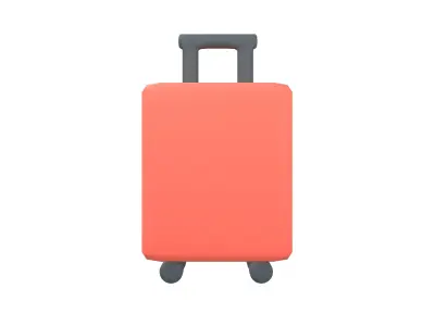 Suitcase Icon v1 002 Low-poly 3D model