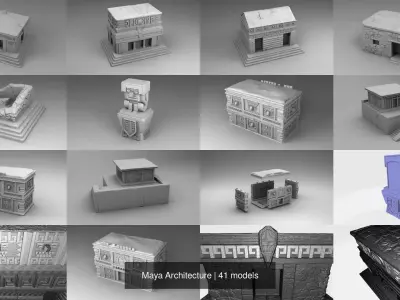 Maya Architecture 3D Model Pack