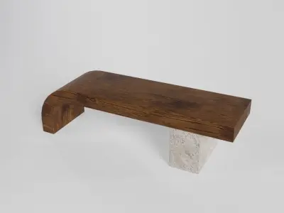 Modern bench Low-poly 3D model purchase