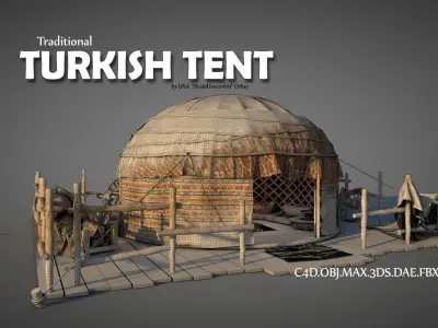 Traditional Turkish Tent 3D model