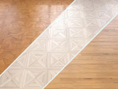 Parquet - Laminate - Wooden floor 3 in 1 Low-poly 3D model shop