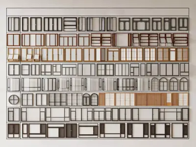 Window Set Combo 3D model