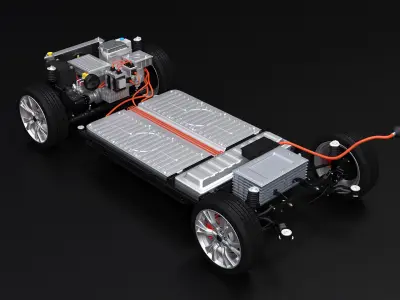  Generic Electric Car FWD Chassis 