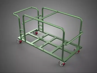 SWIVEL CASTER HAND TRUCK TROLLEY CART PALLET DELIVERY RACK FRAME 3D model