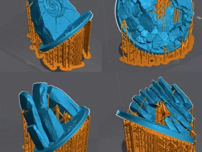 Arcan Ruins Scenery Set - pre-supported 3D print model