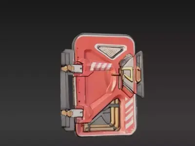 futuristic scifi door 3D print model