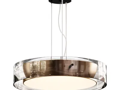 round acrylic led chandelier 3D model
