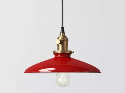 Industrial Style Red Porcelain Light 3D model