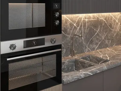 Modern kitchen with Island 3D model