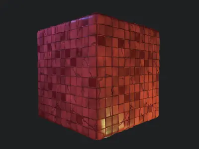 Stylized Floor Tiles Material 12 Texture