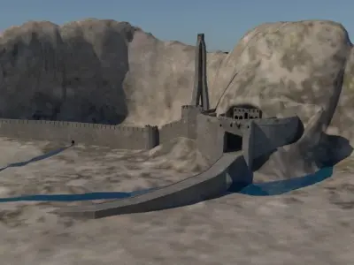 helms deep castle 3D model