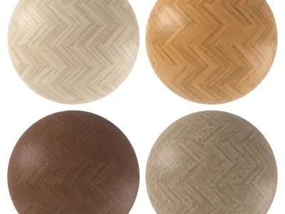 Parquet - Laminate - Wooden floor 4 in 1 3D model 21
