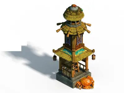 Game Underwater - Liuli Island - Lighthouse 04 3D model