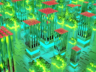 futuristic city 3D model