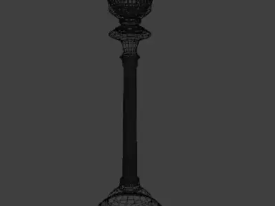 Vintage Street Lamp Post 3D Model Low-poly 3D model