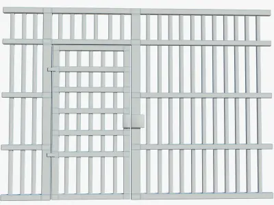 Medieval Door Low-poly 3D model