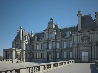 Chateau and Garden 3D model