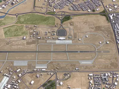 Tabuk - Prince Sultan Bin Abdulaziz Airport - TUU Low-poly 3D model