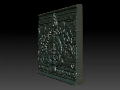 Indian Temple Wall basrelief 31 240622 3D print model
