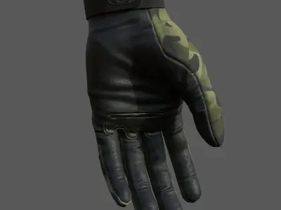 Gloves Scifi military combat 3d model low poly model  Low-poly 3D model