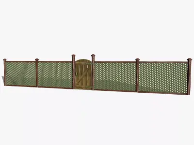 Wooden Fence 3D model