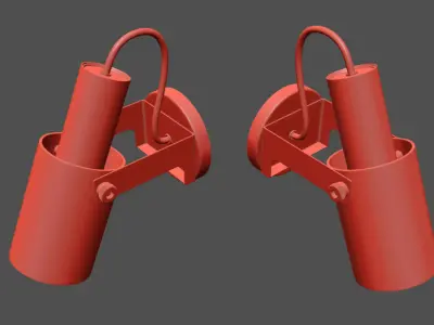 Nomad wall light Low-poly 3D model