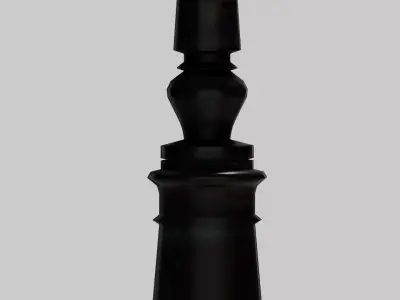 Victorian Lamp Post Low-poly 3D model