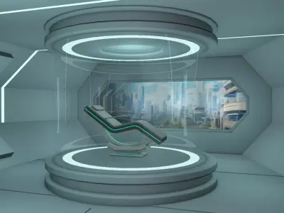 Sci fi Room 3D model 48