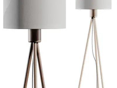 Zuiver Bamboo Fan Floor Lamp 3D model