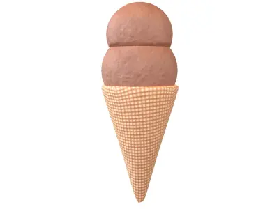 Ice Cream Cone v3 002 Low-poly 3D model